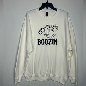 Custom Halloween shirt size extra large. Fun “Boozin” sweatshirt great for 🎃 👻